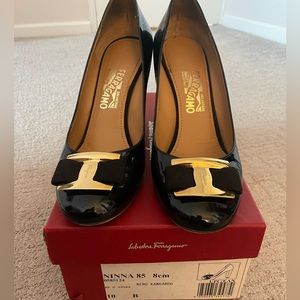 Salvatore Ferragamo Ninna 85 8cm Black